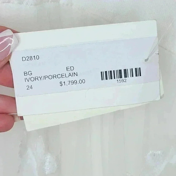 NWT Essense Of Australia Ivory Porcelain Gorgeous Stunning Wedding Gown, Sz 24 - Picture 14 of 15